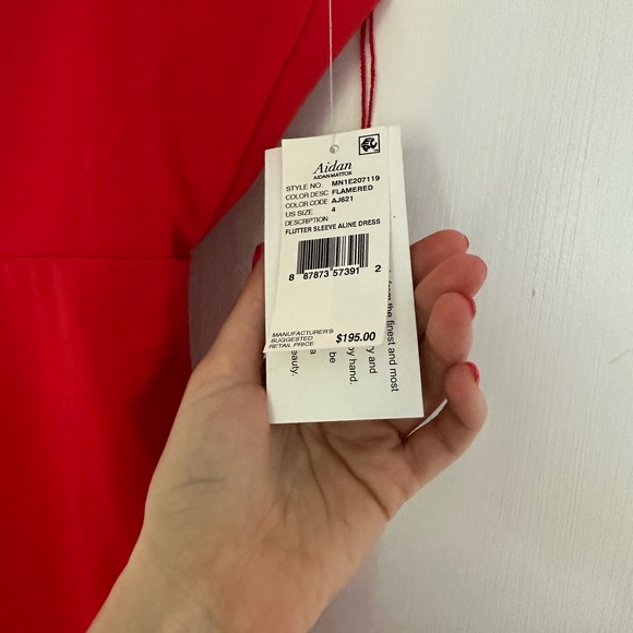 Aidan Mattox new dress red , I never used , size 3, excellent condition - Picture 3 of 7